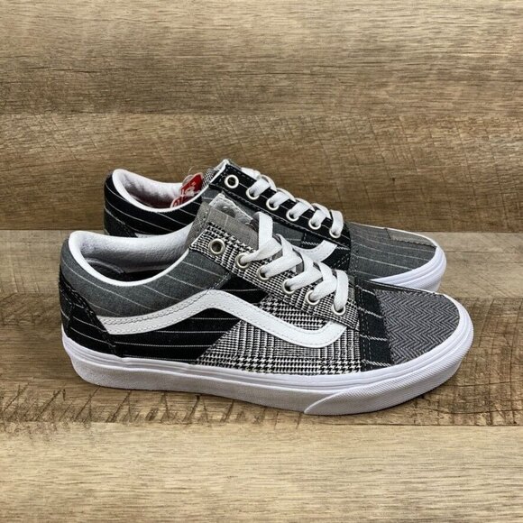 VANS Old Skool Patchwork Conference Call Suiting Gray Shoe Mens 5.5 Womens 7 NEW - Picture 2 of 10